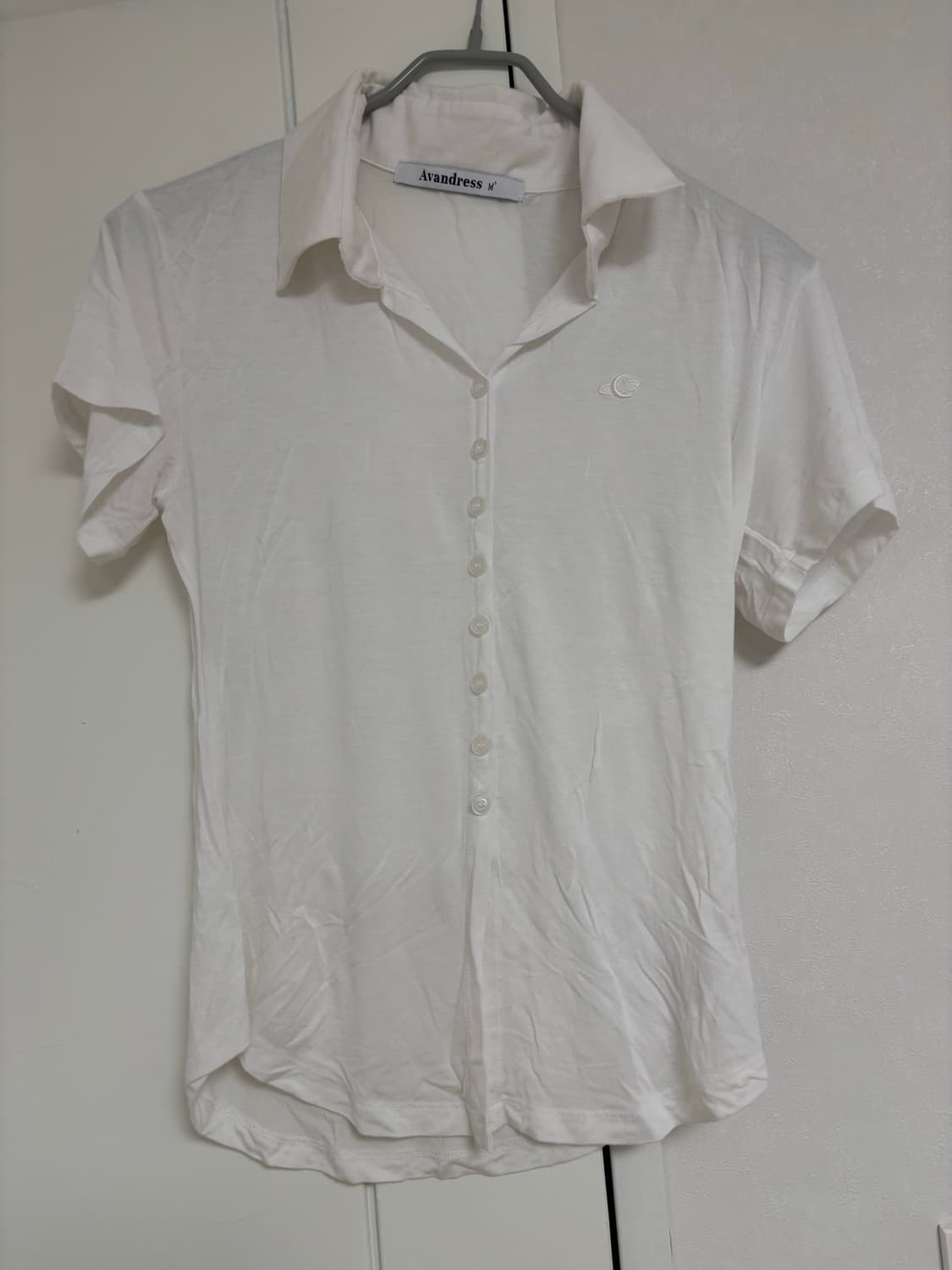 새상품 어반드레스 소피 카라 숏 슬리브 반팔티셔츠 m 상품이미지4