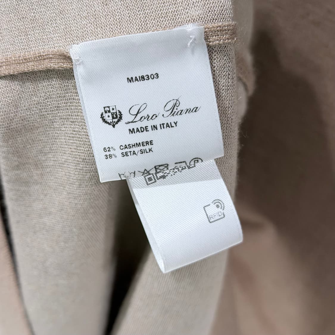 (A+/50) / 로로피아나 캐시미어  실크 반팔 브라운 상품이미지6