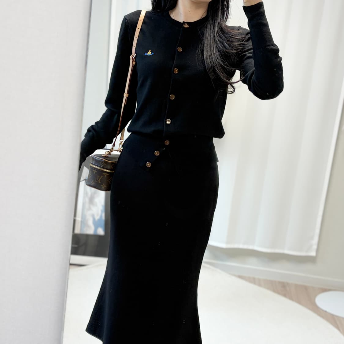 비비안웨스트우드 베아 버진울 가디건 블랙 상품이미지9