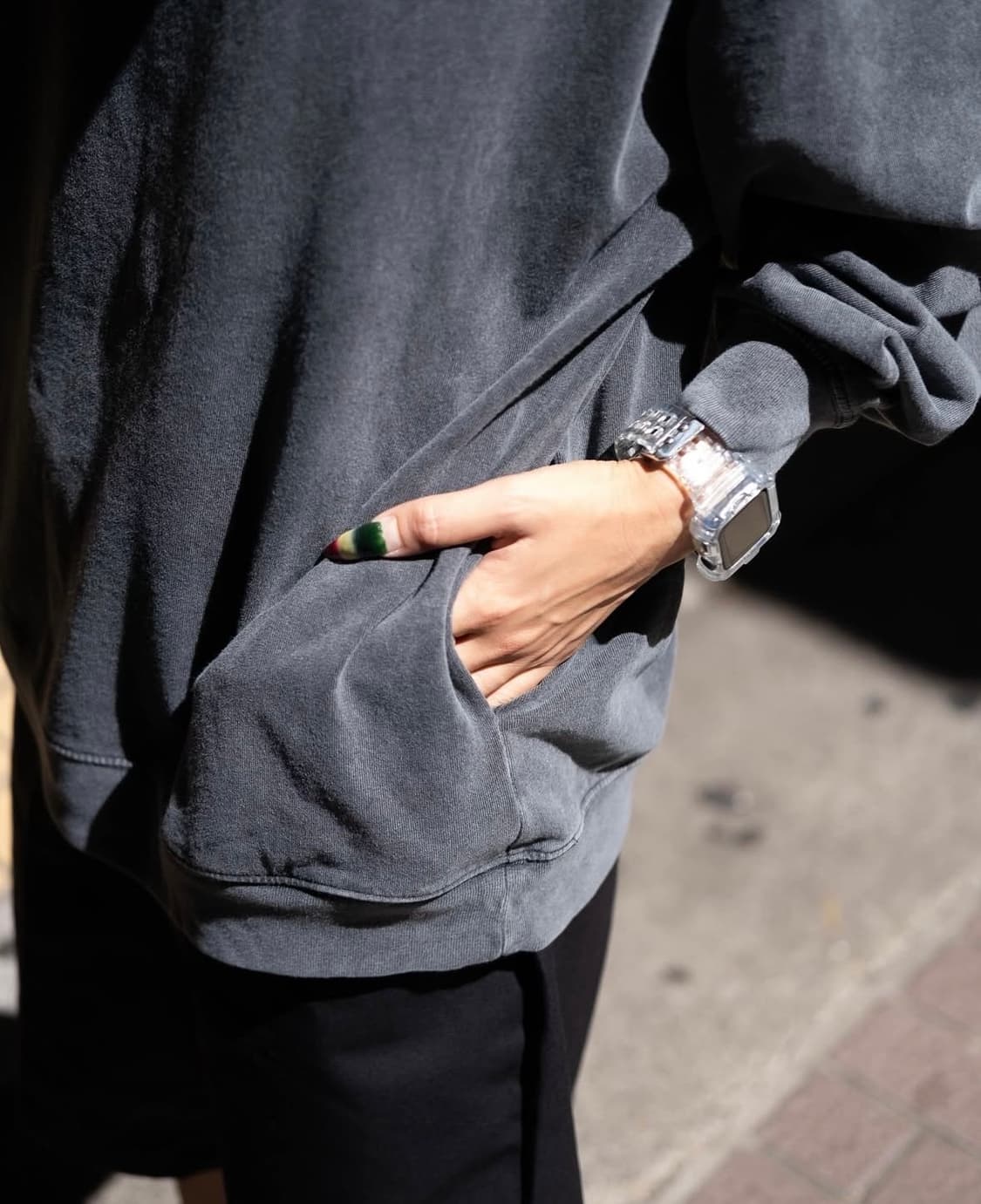 오네이타 무지 히든포켓 맨투맨 상품이미지6