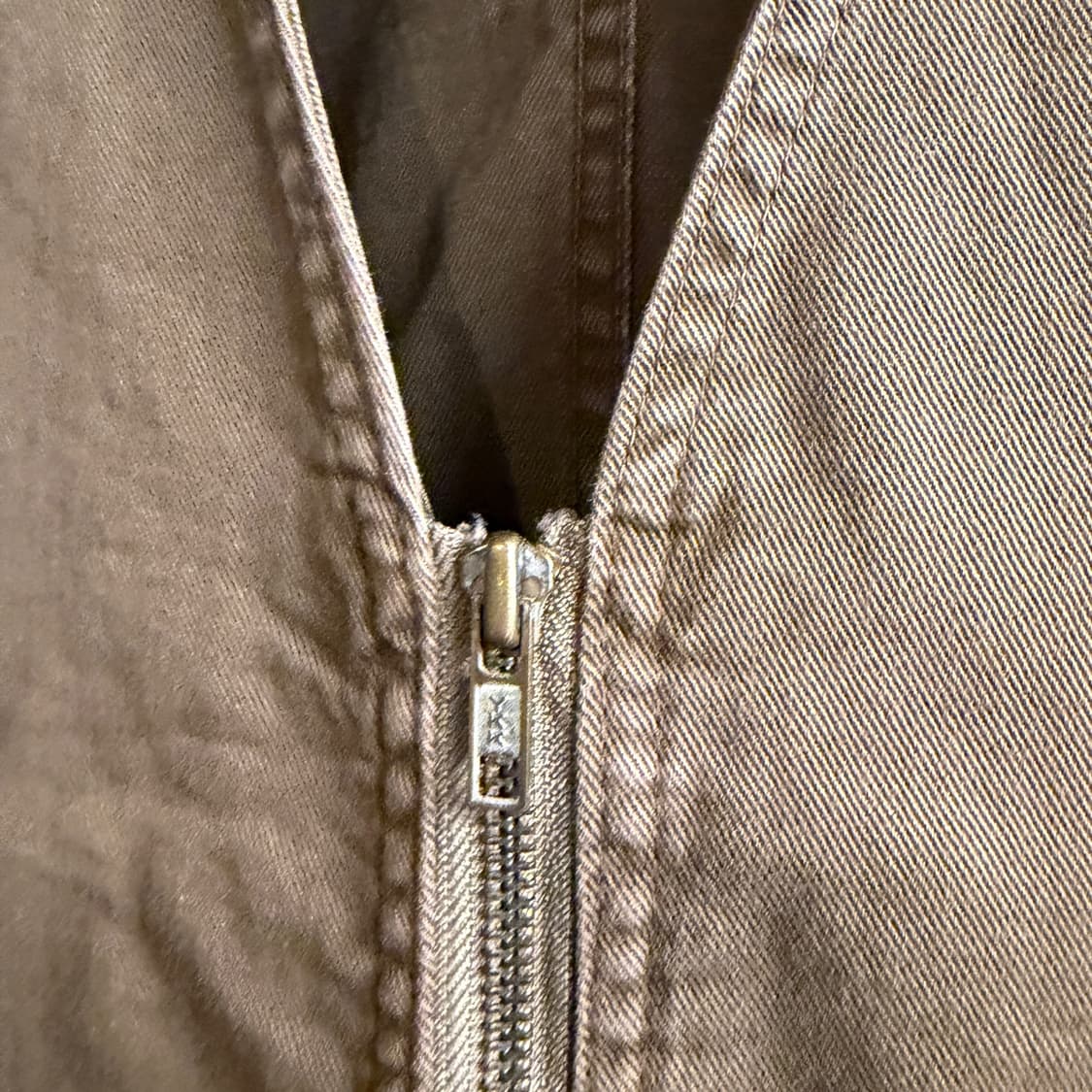 Qalamkali Zip Work Vest Brown 상품이미지4