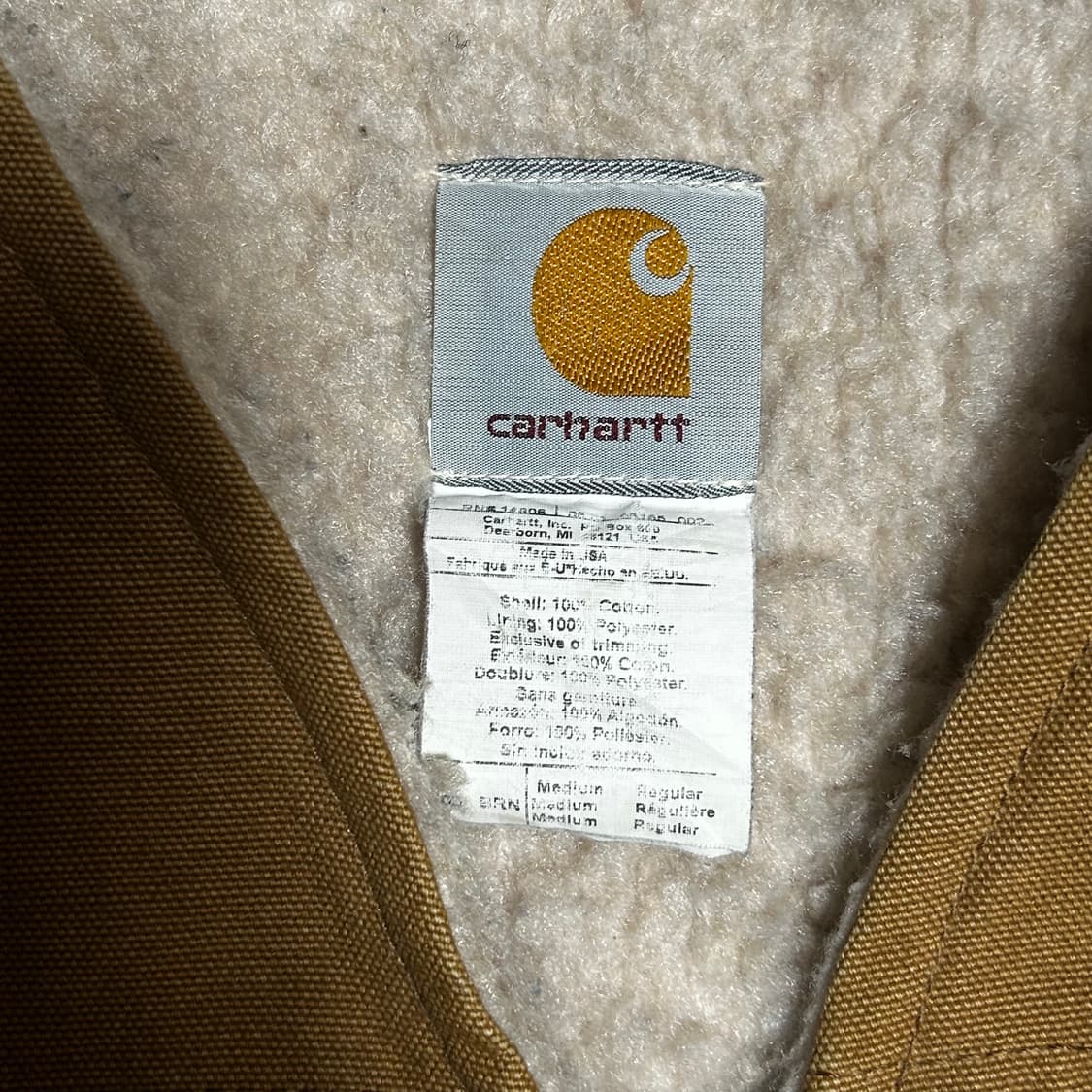 M 칼하트 V03 덕캔버스 쉐르파 베스트 상품이미지5