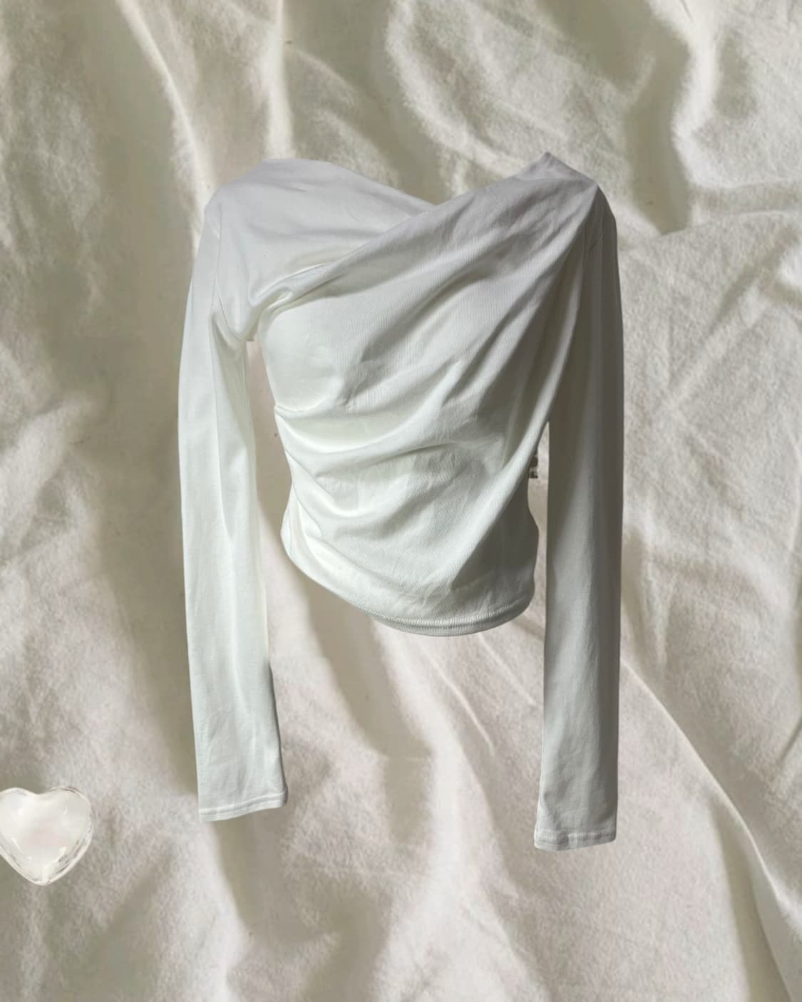 JPN . 드레이프 크롭 롱슬리브 상품이미지1