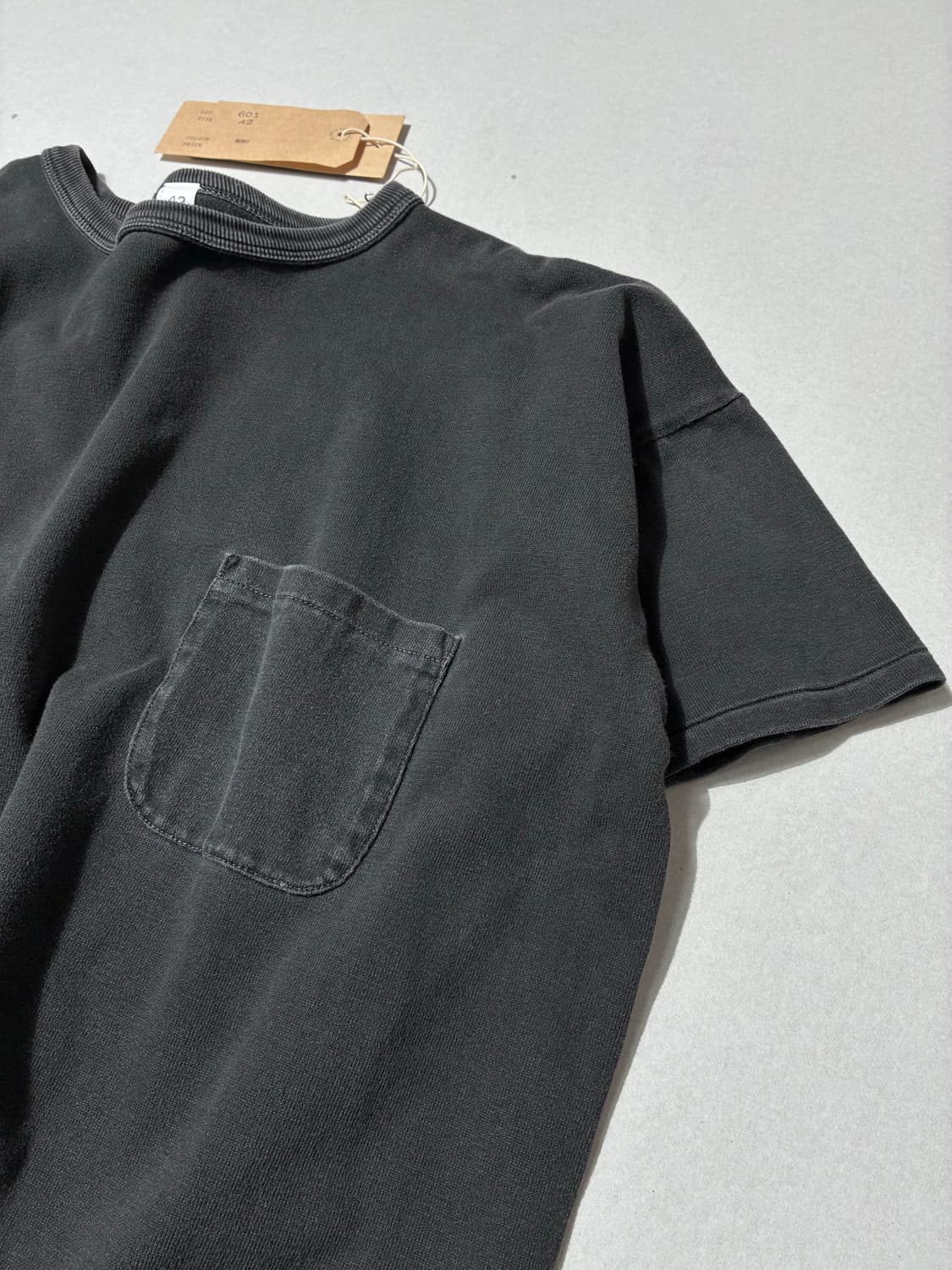 타이가 타카하시 LOT 601 티셔츠 SUMI DYED BLACK 42 상품이미지2