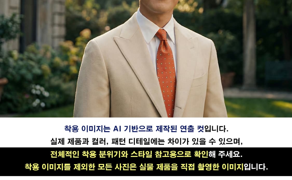 알테아 실크 오렌지 패턴 넥타이 9.2cm A등급 A19253
 상품이미지2