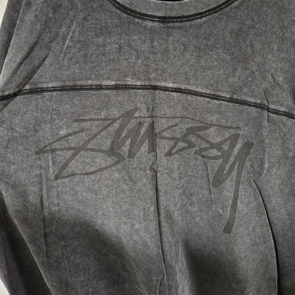 (L) 스투시 피그먼트 풋볼 롱슬리브 차콜 상품이미지2