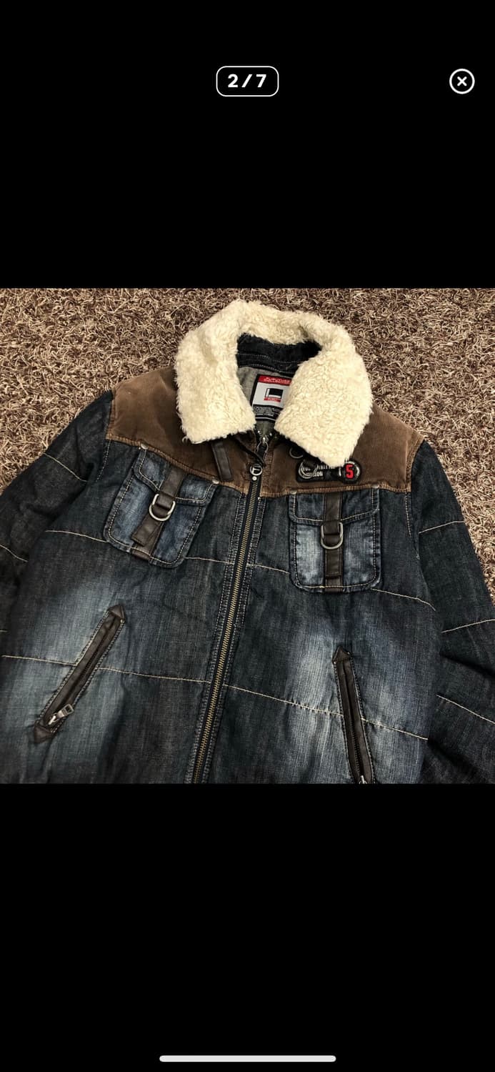 Fubu 덕다운 데님 숏 패딩 상품이미지2