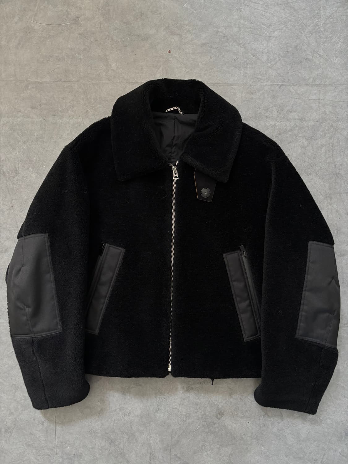 Solid Homme 솔리드 옴므 22FW 블랙 플리스 퍼 자켓 상품이미지1