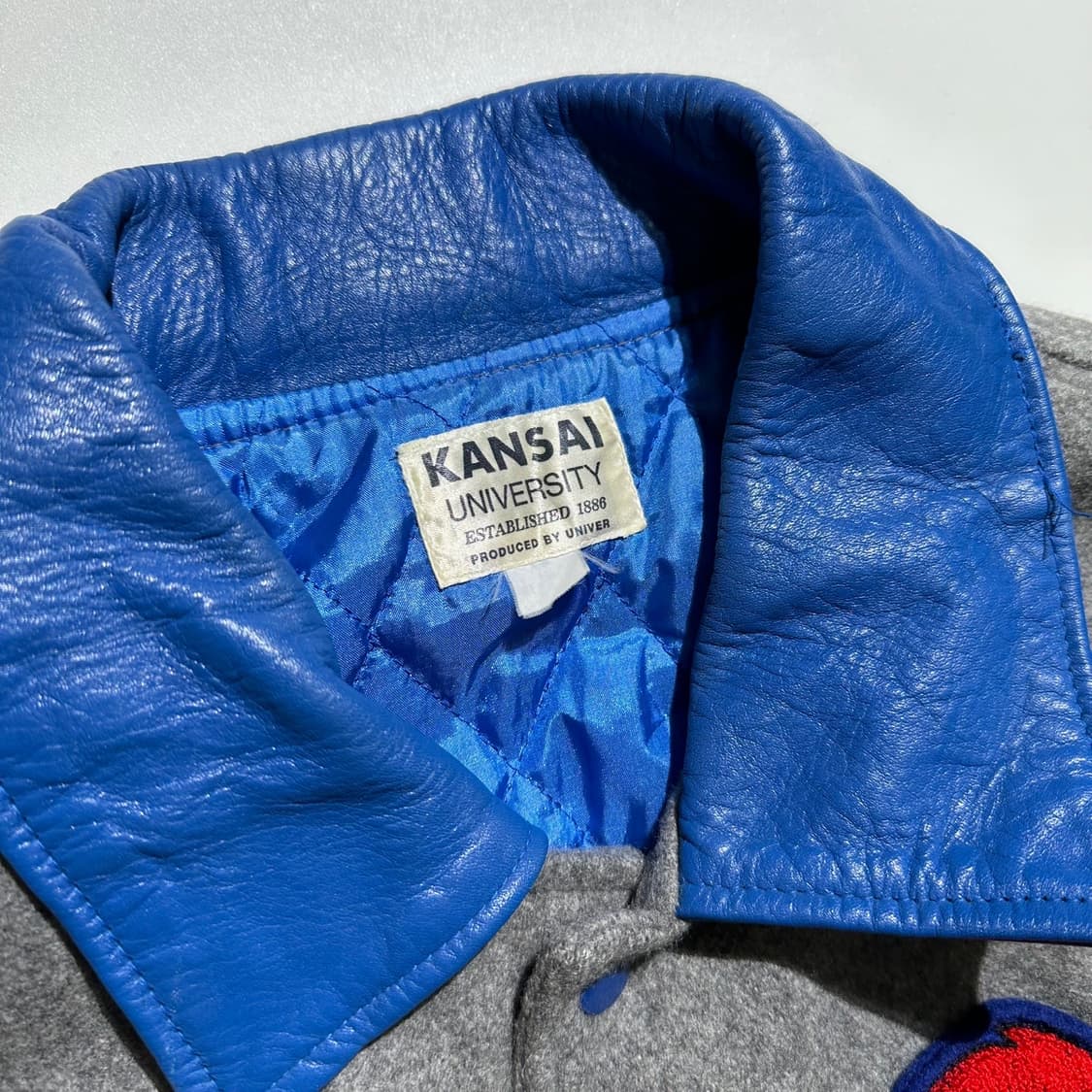 Kansai University  울레더 바시티 자켓 상품이미지3