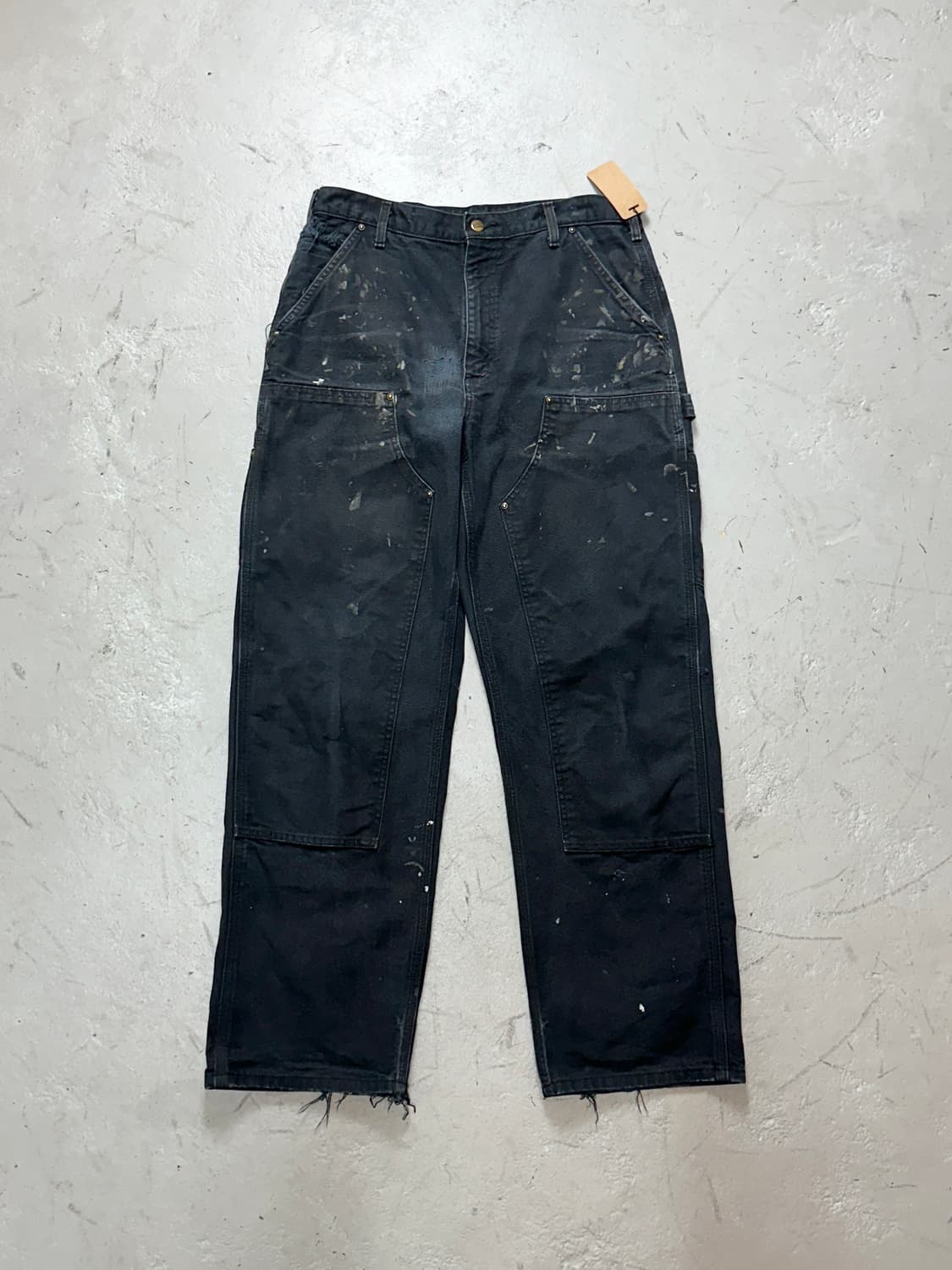 OG 칼하트 B136 더블니 블랙 칼하트 썩블니 워크팬츠 상품이미지1