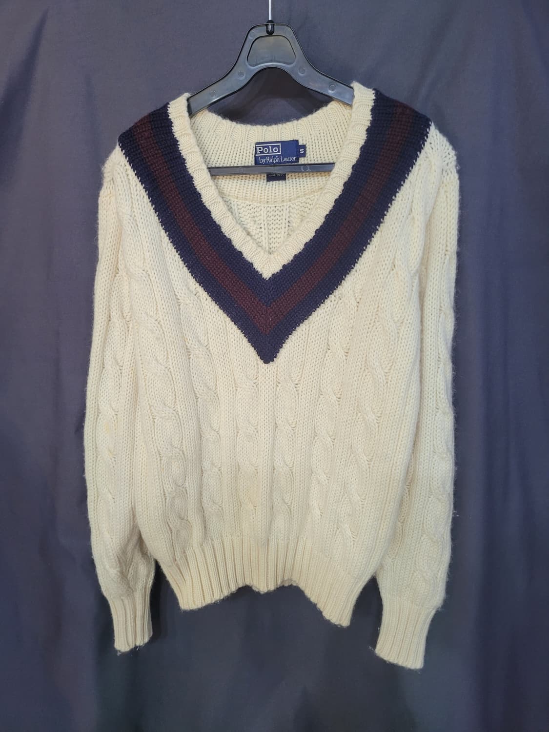 Ralph Lauren 랄프로렌 레트로 빈티지 크라켓 케이블 헤비울 니트 상품이미지1