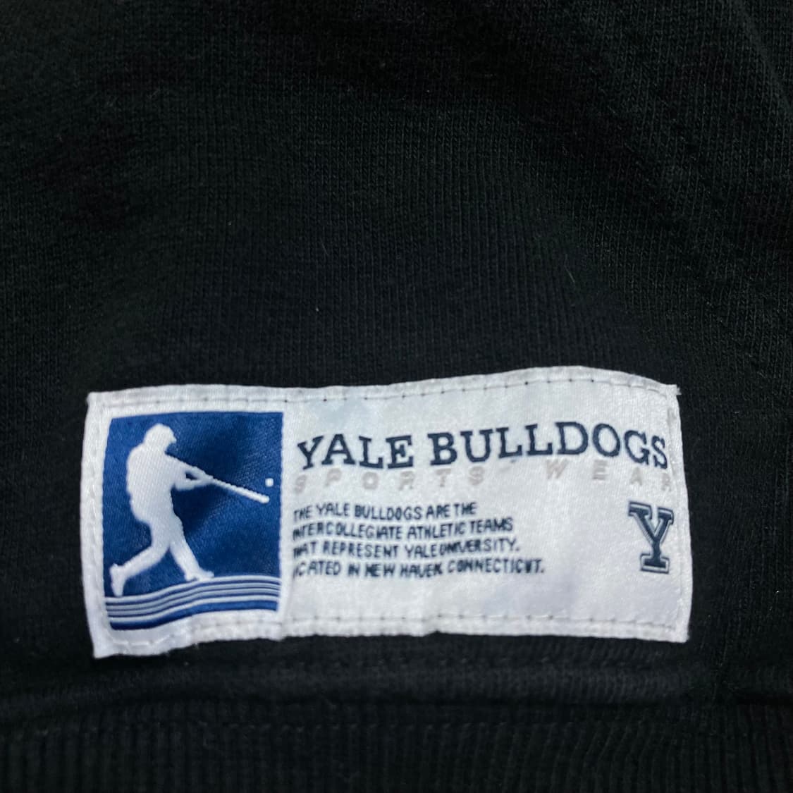 예일 64 불독스 베이스볼 빅로고 블랙 후드 집업 상품이미지3