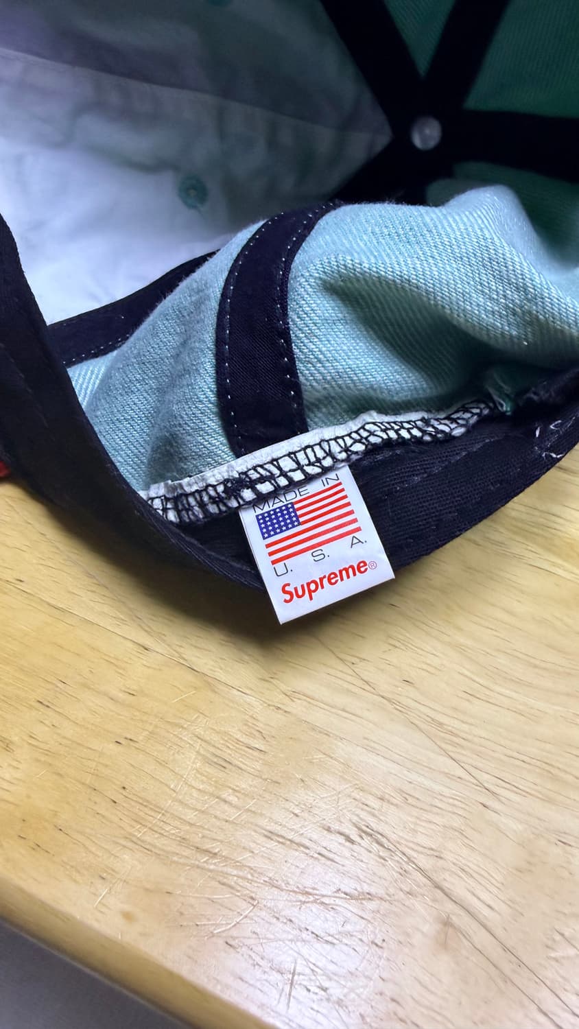 슈프림 18ss 데님 스웨이트 콤팩트 로고 6패널 캡 모자 상품이미지6