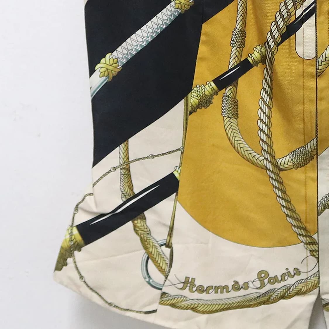 80-90'S 에르메스 패턴 실크 혼방 베스트 60153 상품이미지4