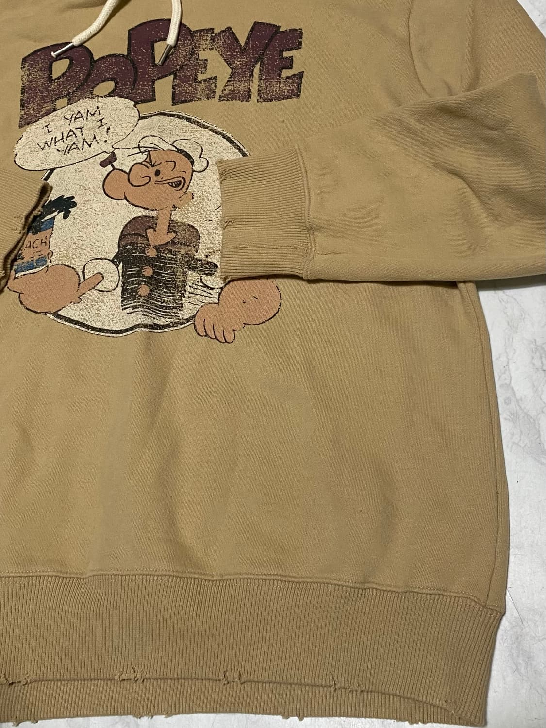 빈티지 뽀빠이 프린팅 후드티 100 상품이미지4