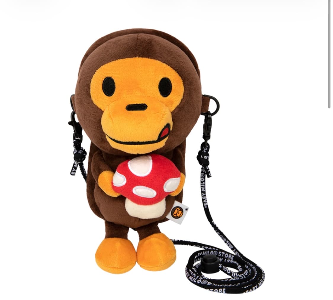 (새상품) 베이프 베이비 마일로 플러시 모바일 크로스백 머쉬룸 상품이미지1