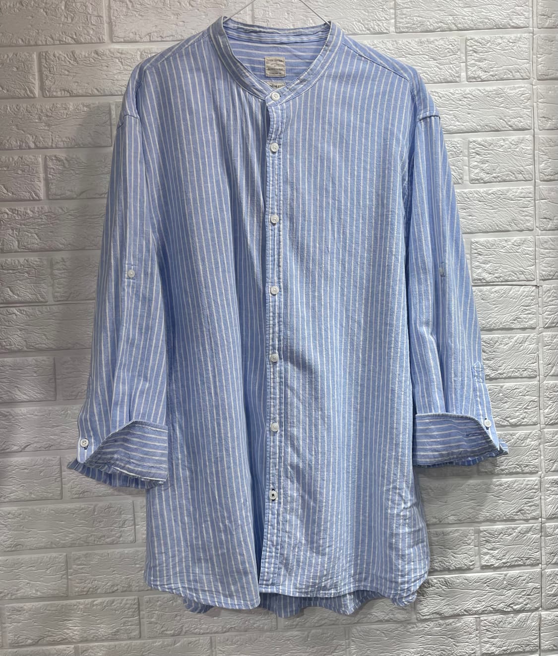 지오다노 마남방 면남방 마셔츠 면셔츠 마+면 혼방 린넨셔츠XL 상품이미지1