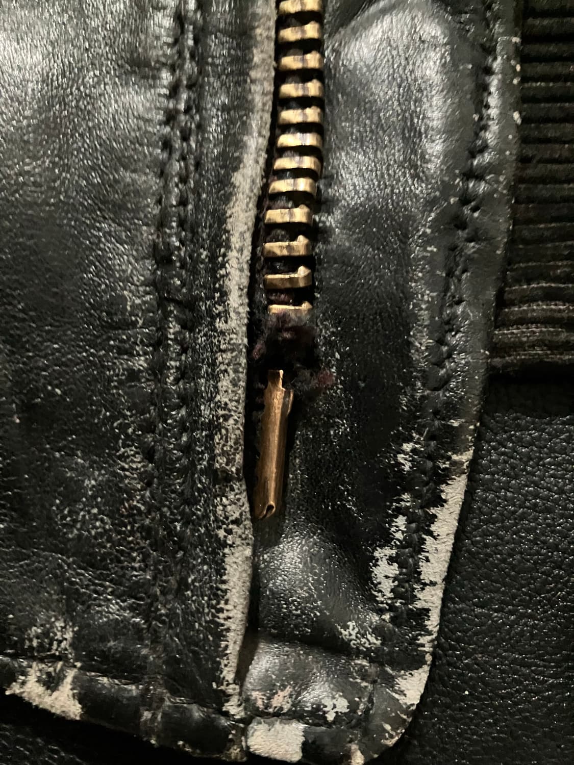 🇺🇸 60s 시어스 오크브룩 스티어하이드 d포켓 더블라이더 자켓 상품이미지7