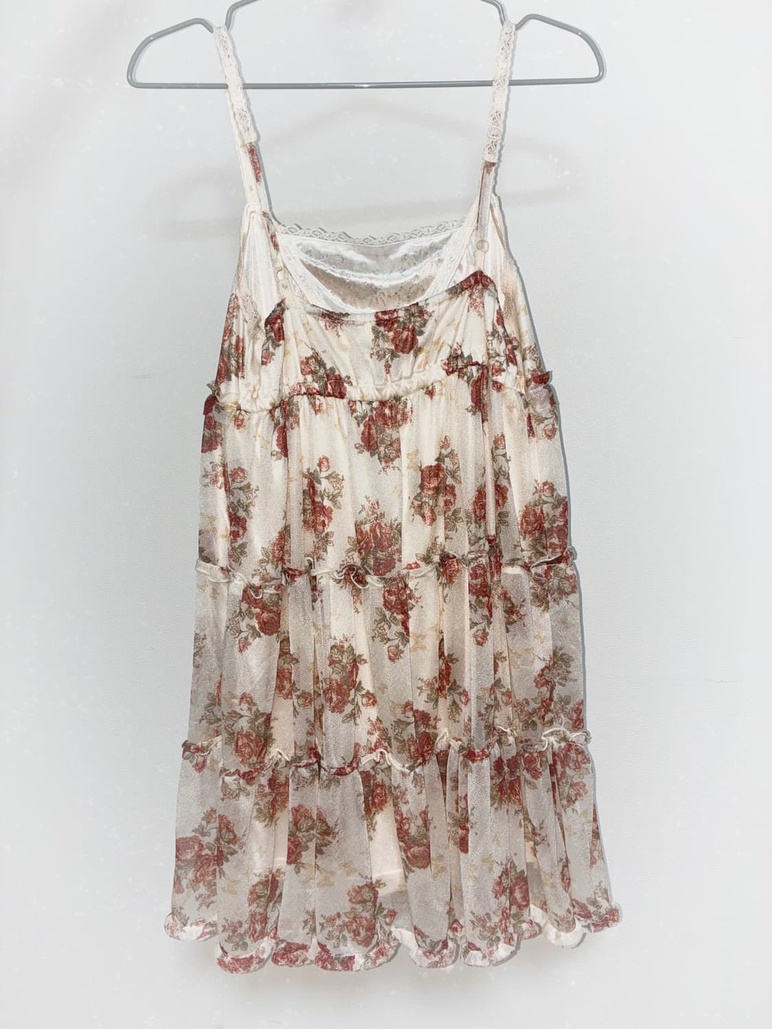 일본 빈티지 백예린 모리걸 로즈 플라워 원피스 상품이미지5