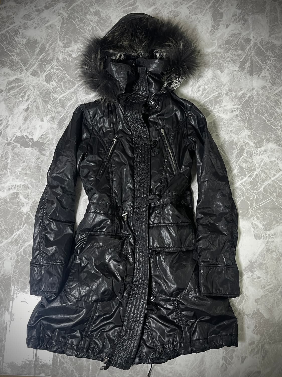 vicky black fur jacket 상품이미지1