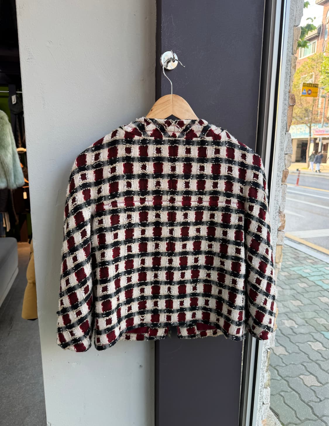 38/ 샤넬 은장로고 버튼 트위드 집업 자켓 상품이미지8