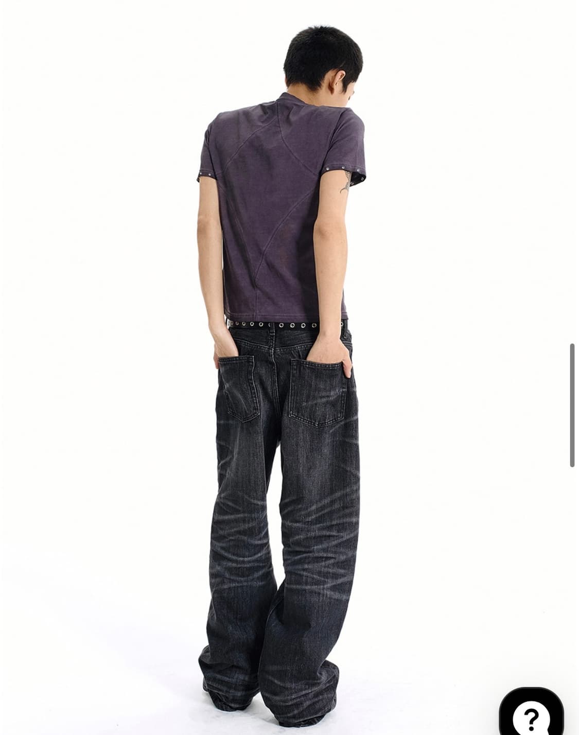 [새상품]비엑세스 퍼 스터드 워싱 티셔츠 상품이미지1