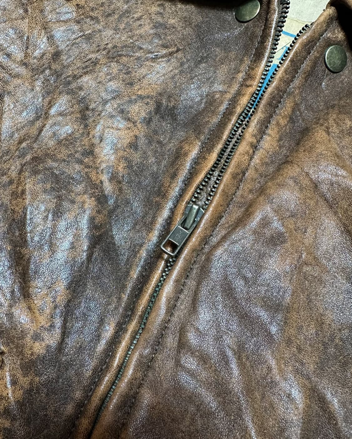 90s 헤비 리얼 레더 A2 플라이트 자켓 상품이미지6