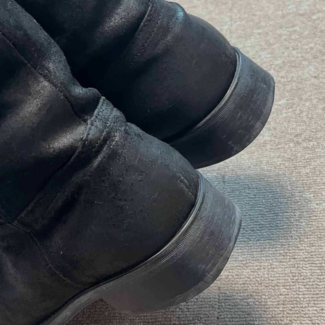 보에모스 블랙 레더 웨스턴 부츠 상품이미지6