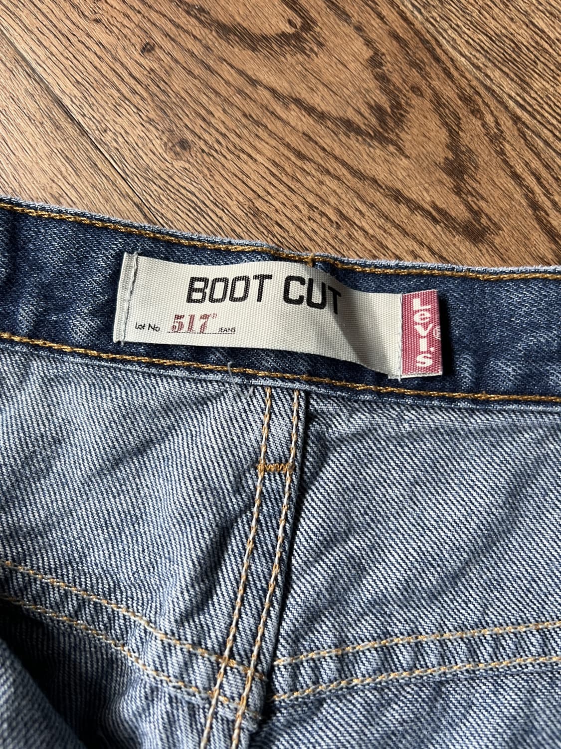 [34]00's 리바이스 USA 517 빈티지 워싱 플레어핏 데님 팬츠 상품이미지4