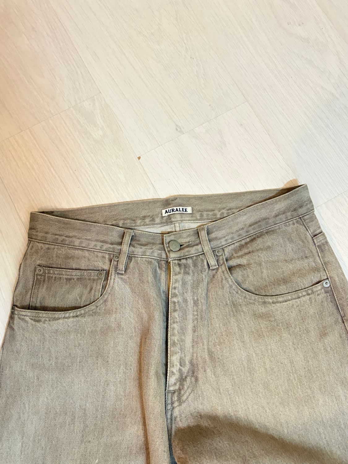 오라리 하드트위스트 데님 와이드 모카  상품이미지3