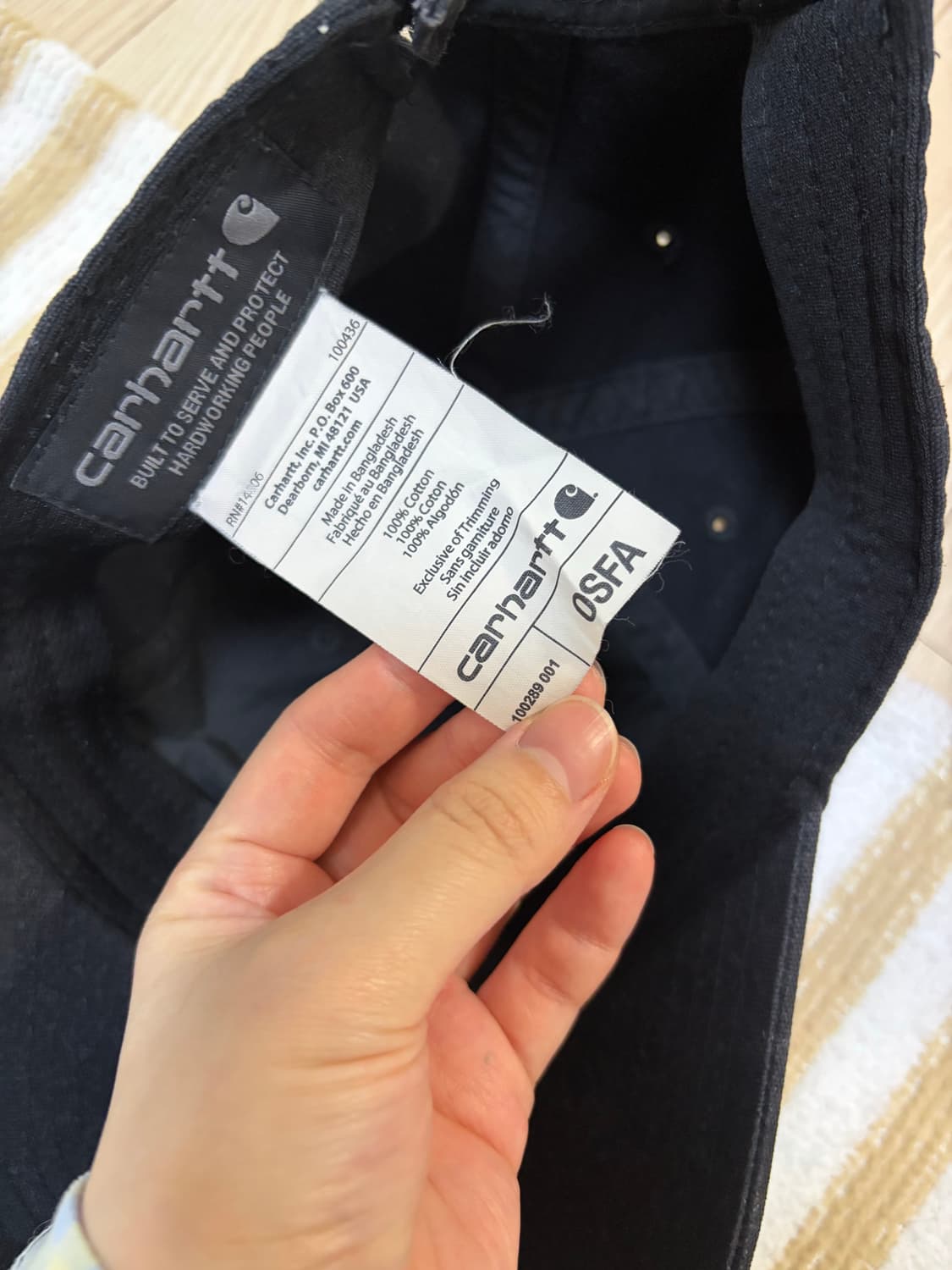 칼하트 볼캡 블랙 칼하트 모자 상품이미지3