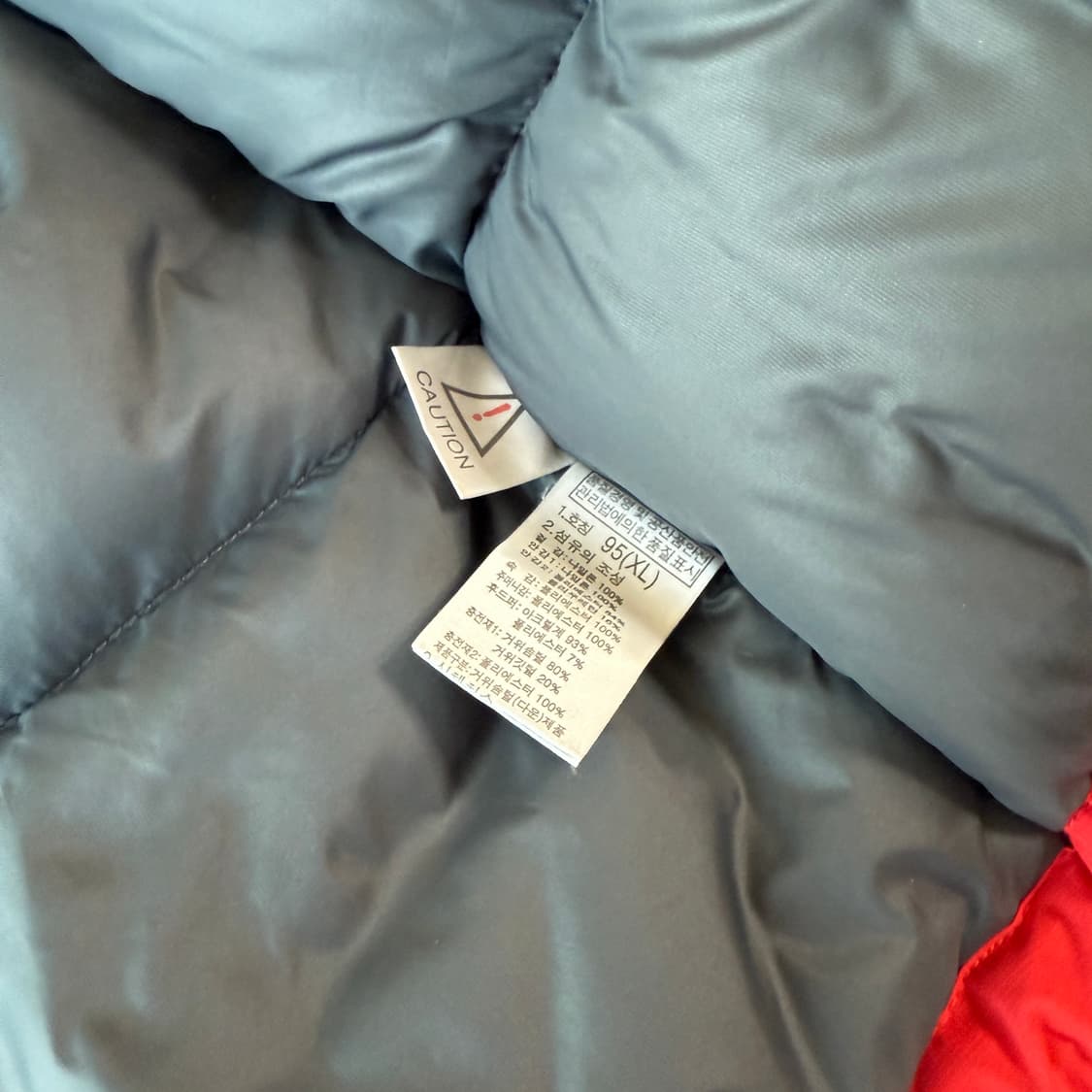 노스페이스 레드 대장급 퍼 후드 패딩 구스다운 XL 상품이미지6