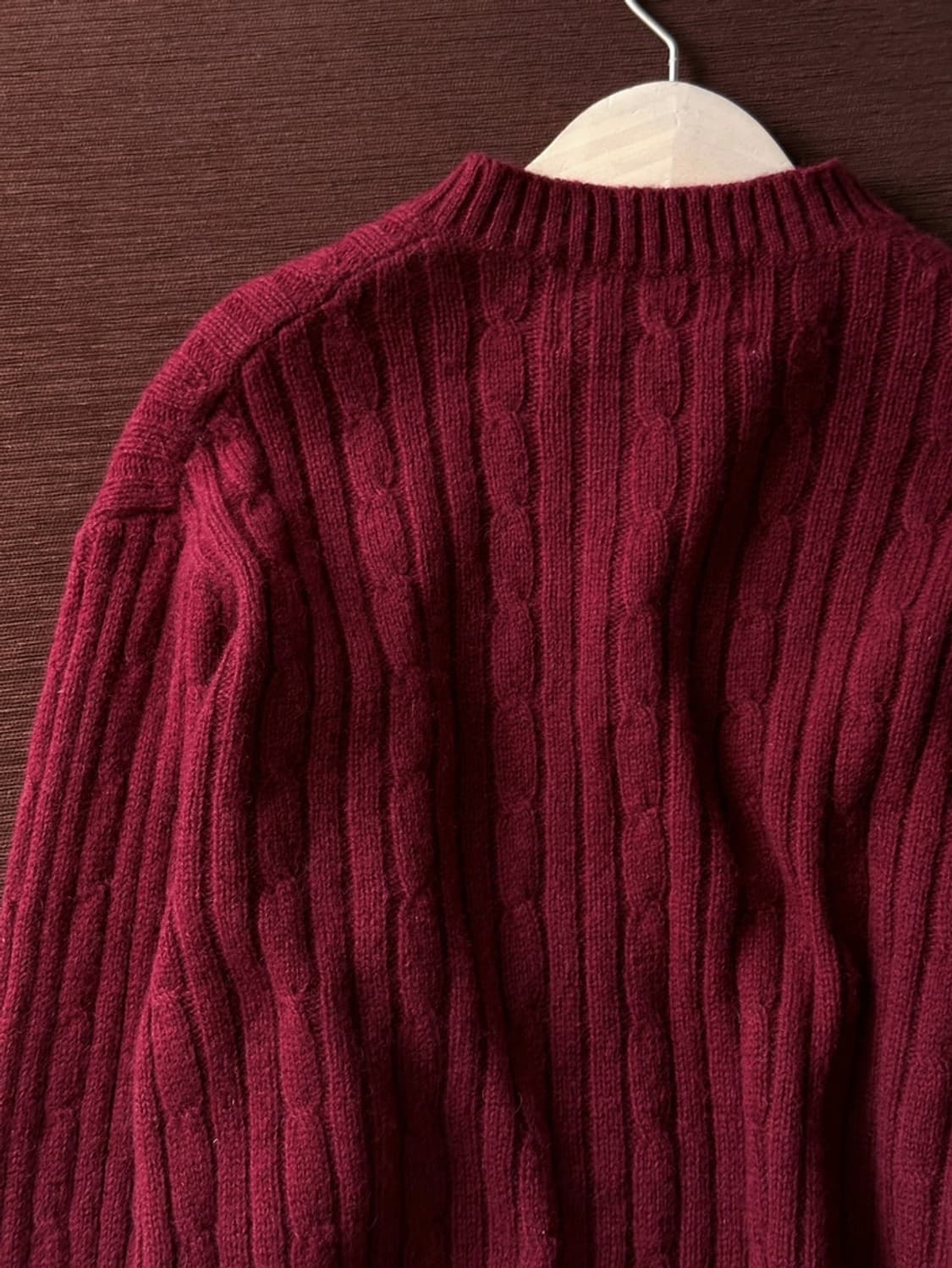 Middle gauge wool crewneck knit cardigan 상품이미지6