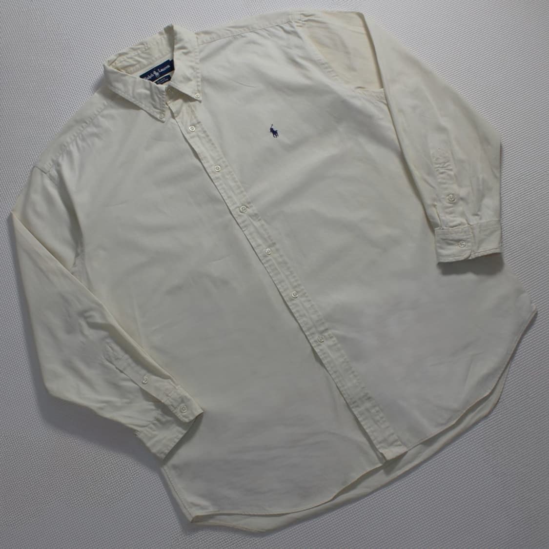 90's Polo 폴로 랄프로렌 블레이크 아이보리 코튼 셔츠 상품이미지2