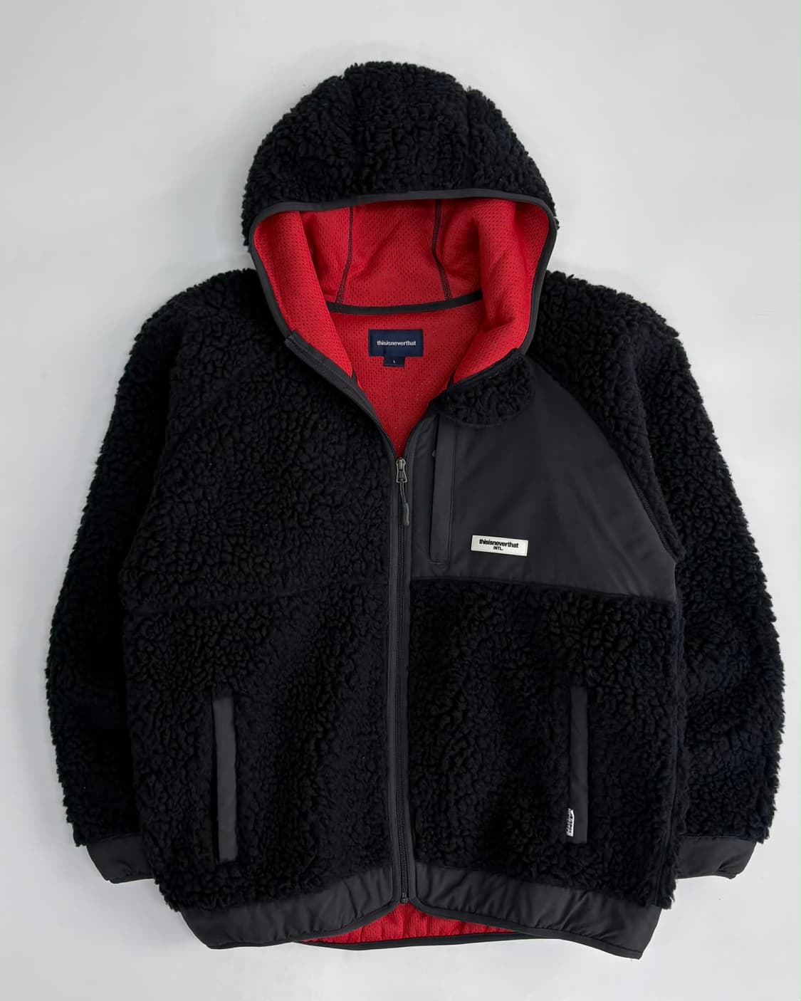 [L] 디스이즈네버뎃 보아 플리스 후드 자켓 후리스 상품이미지1