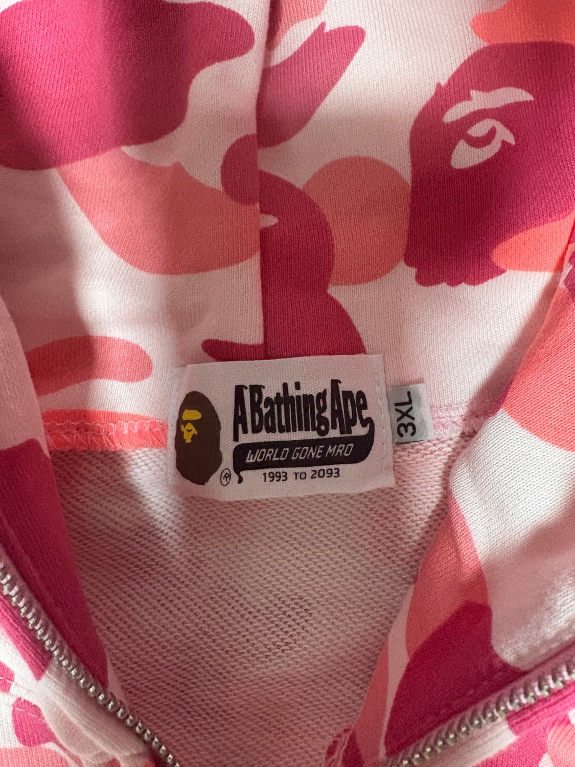 베이프 후드집업 핑크 상품이미지3