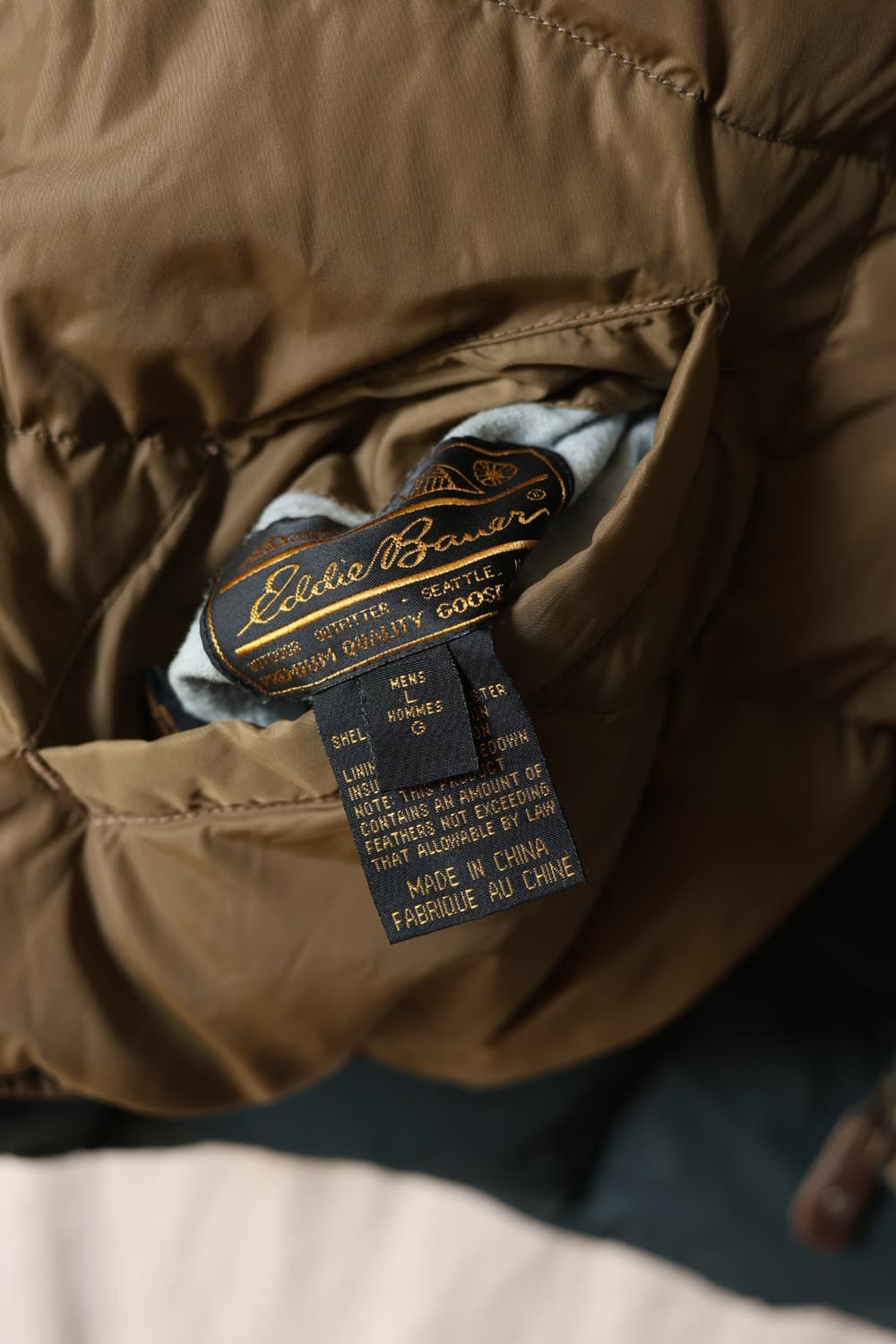 에디바우어 80s 90s 리버시블 구스다운 베스트 베이지 그린 신품급

 상품이미지4