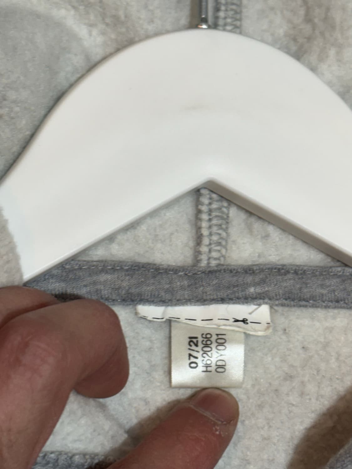 리복 후드집업 그레이  L사이즈 상품이미지5