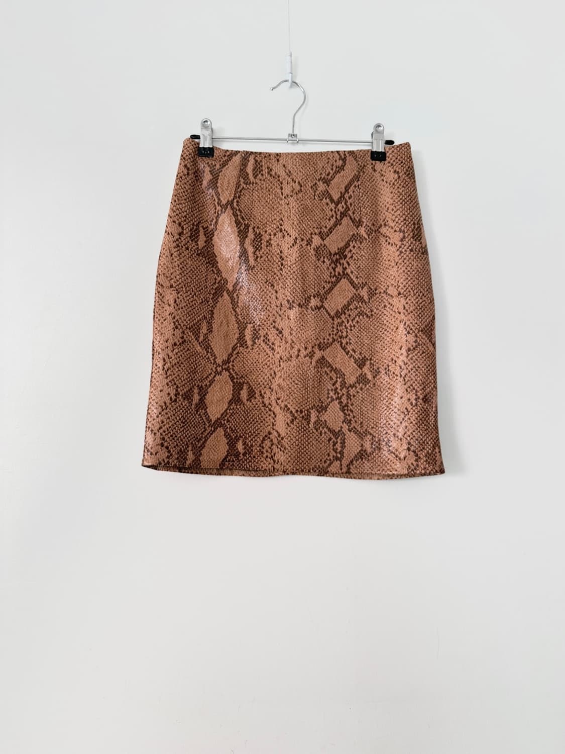 Crack pattern midi skirt / brown 상품이미지1