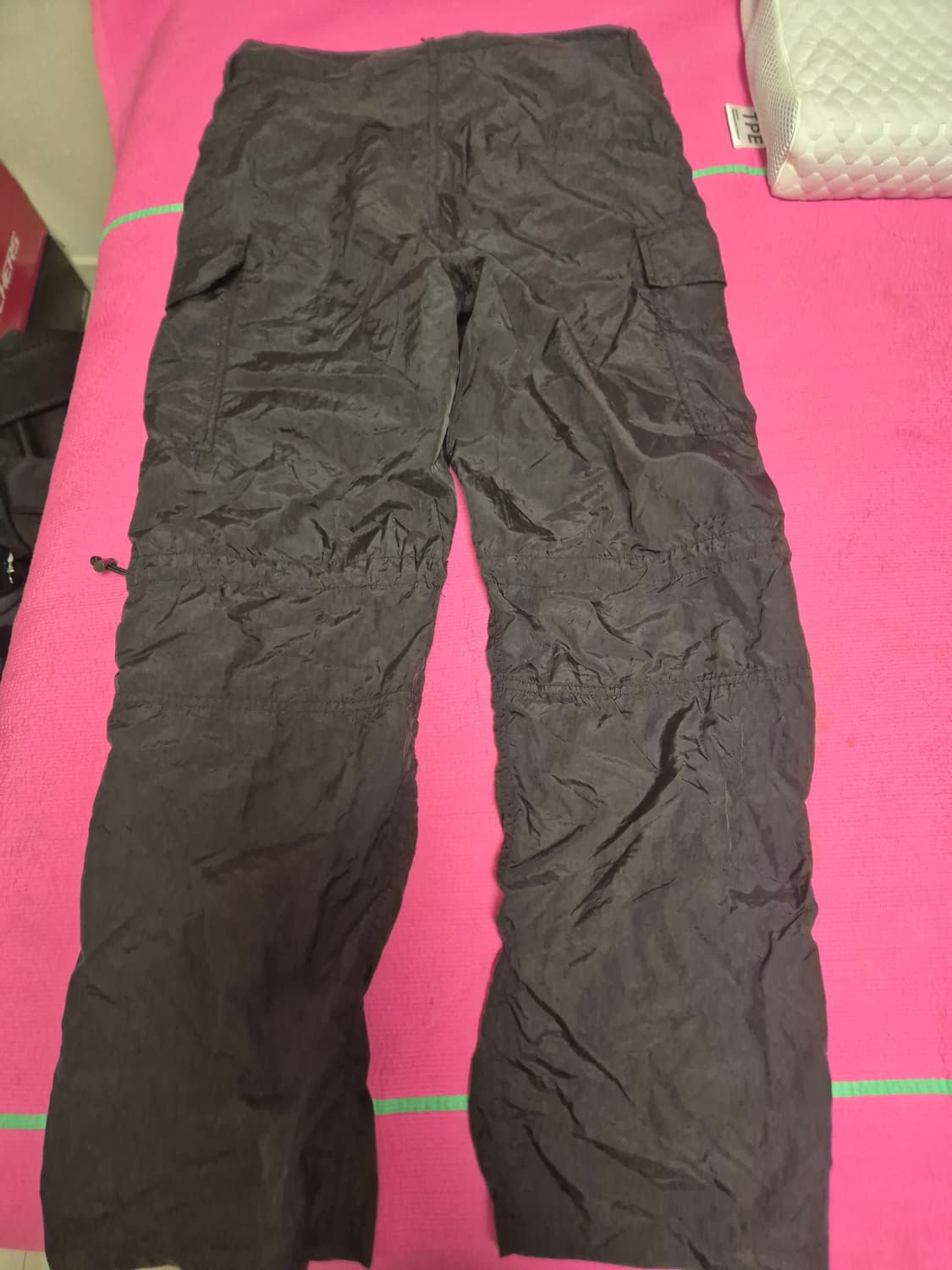 나일론 스트링 카고 팬츠 블랙 상품이미지5