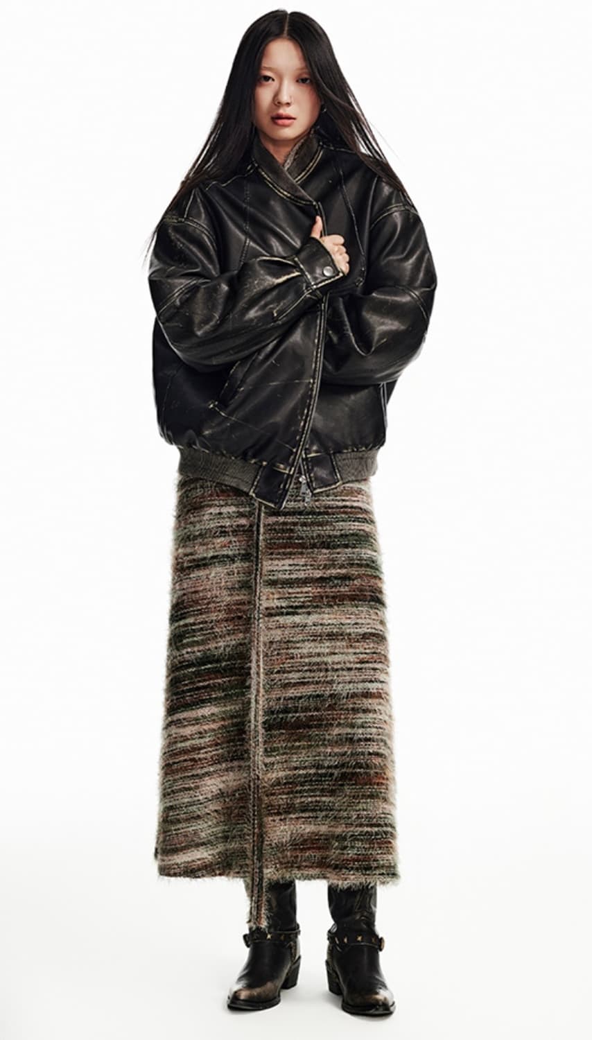 Wesame LAB 원피스+레더자켓 상품이미지2