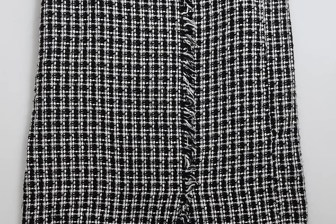 JPN 블랙 트위드 롱스커트  상품이미지6