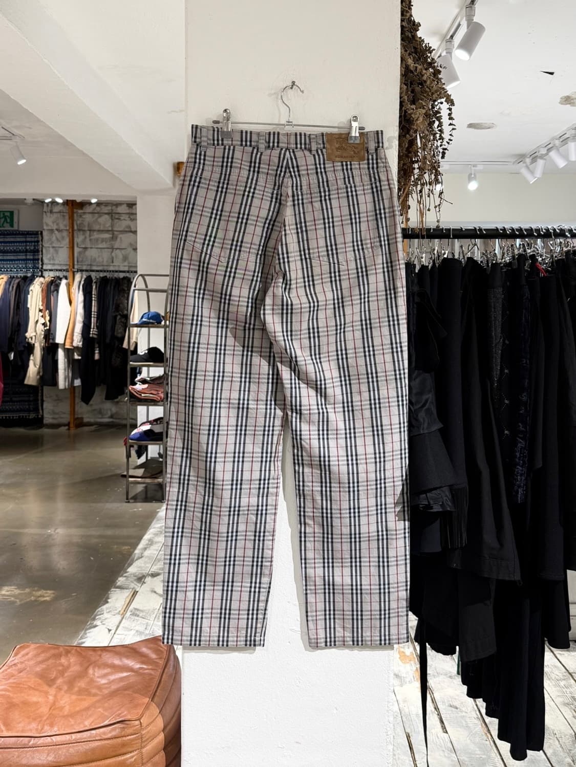 버버리 그레이 노바체크 스트레이트 코튼 트라우저 상품이미지4