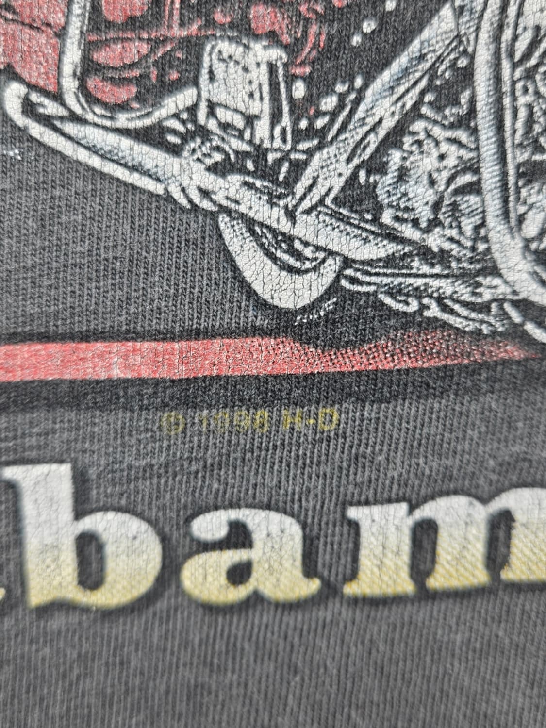 1998 할리데이비슨 빈티지 반팔 티셔츠 ( 2XL추정 ) / 11847 상품이미지10