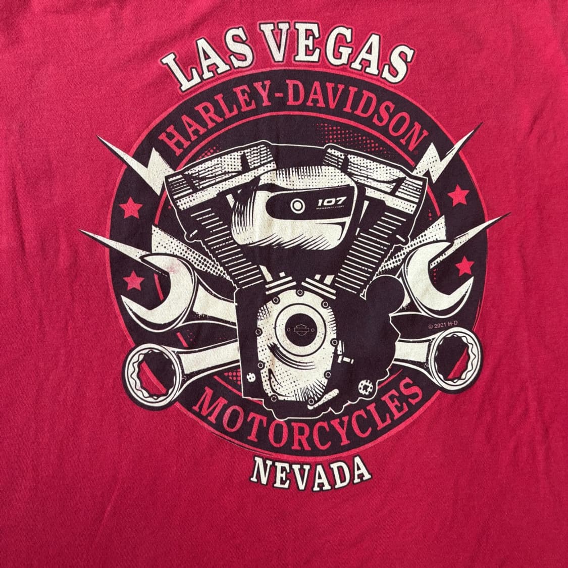할리데이비슨 정품 레드 반팔 티셔츠 반팔티 상품이미지9
