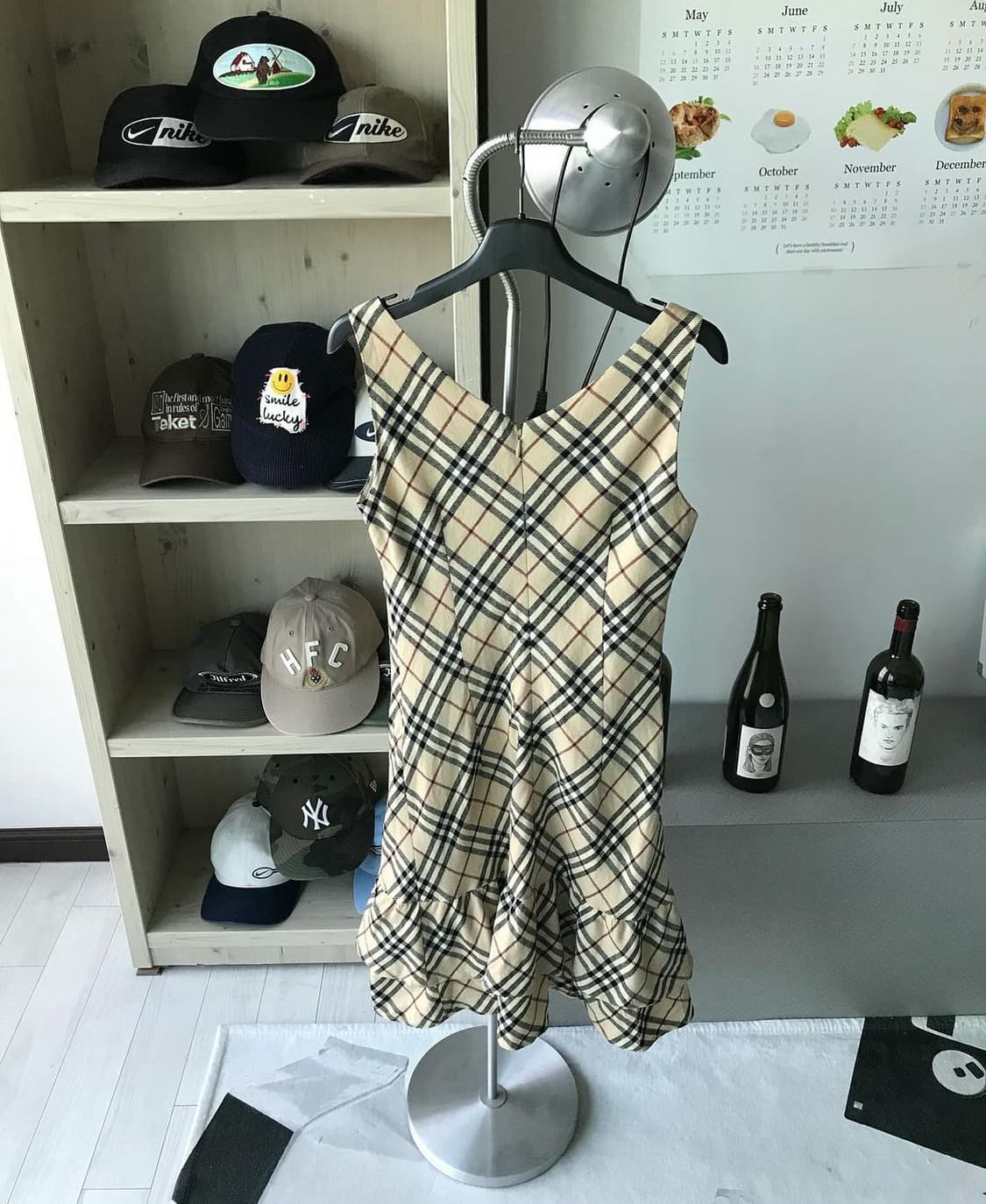 버버리 노바체크 브이넥 원피스 상품이미지4