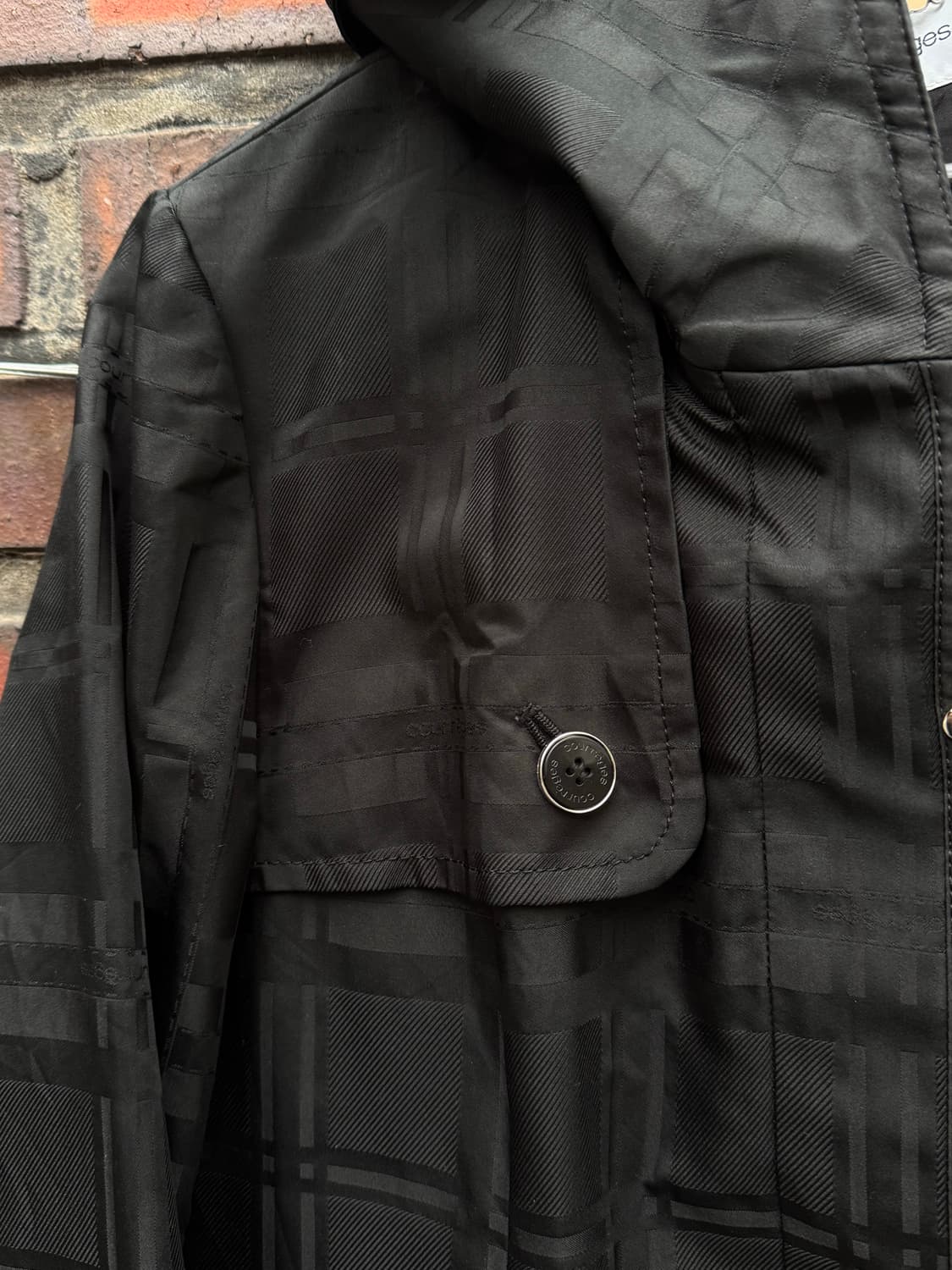 꾸레쥬 자카드 하이넥 코트자켓  상품이미지5