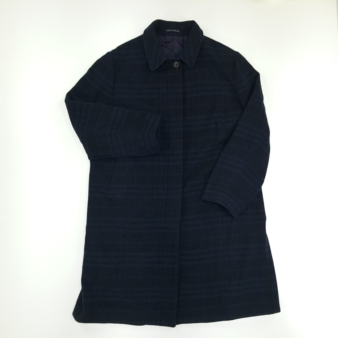 CN798 M 버버리 런던 울 캐시미어 체크 코트 상품이미지2