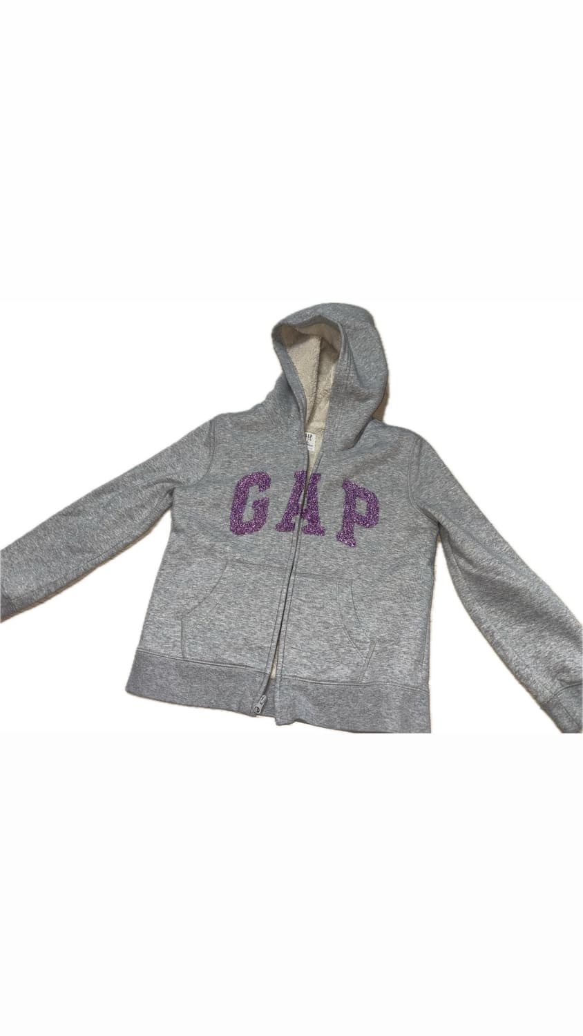 GAP 양털 크롭 후드집업 상품이미지1