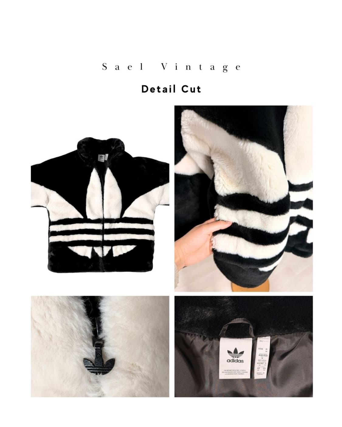 아디다스 빅 트레포일 퍼 자켓 M 상품이미지7